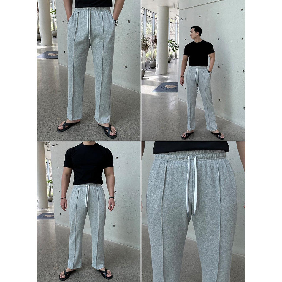 Men’s American High Street Loose Straight Solid Sweatpants