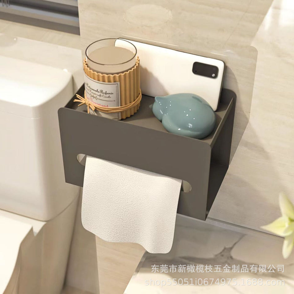 Multi-Functional Wall-Mounted Tissue and Toilet Paper Holder