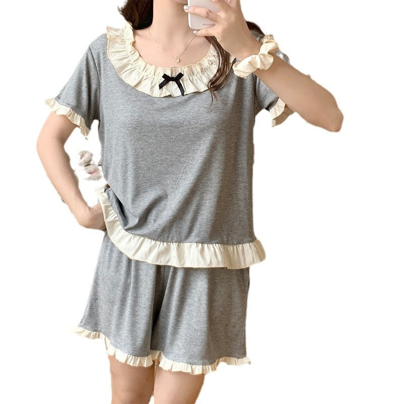 Modal Summer Pajama Set with Chest Pads