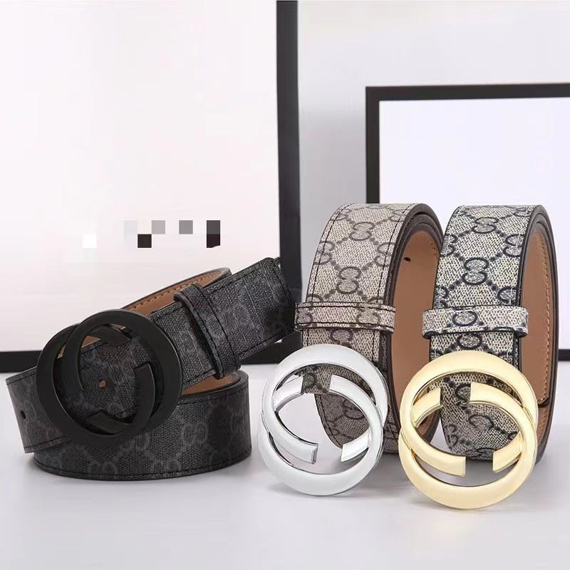 Double G Buckle Men’s Belt – All-Match Leather Style
