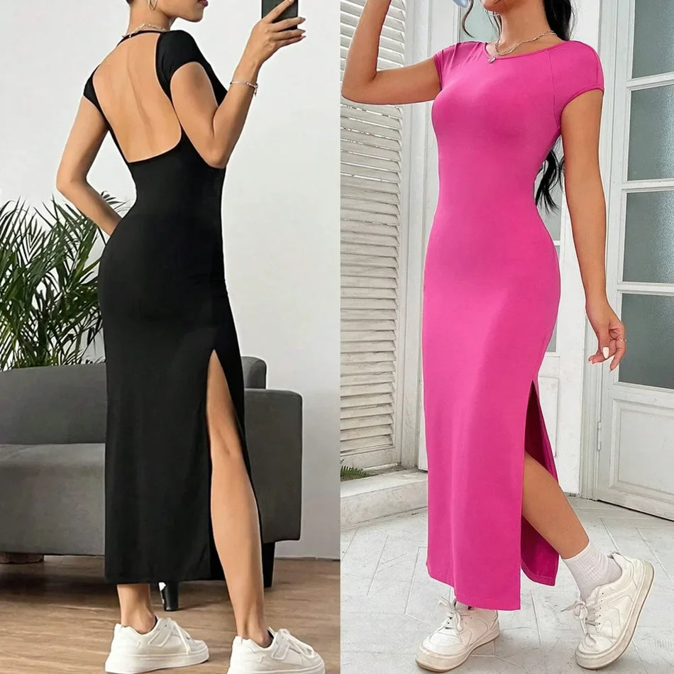Elegant Knitted Sleeveless A-Line Dress