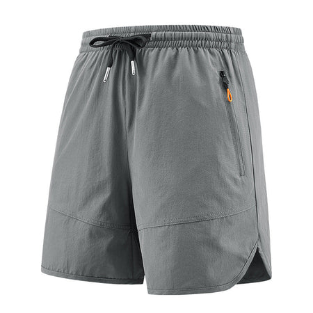 Grey men's shorts - casual shorts with elastic waistband for active and leisure wear