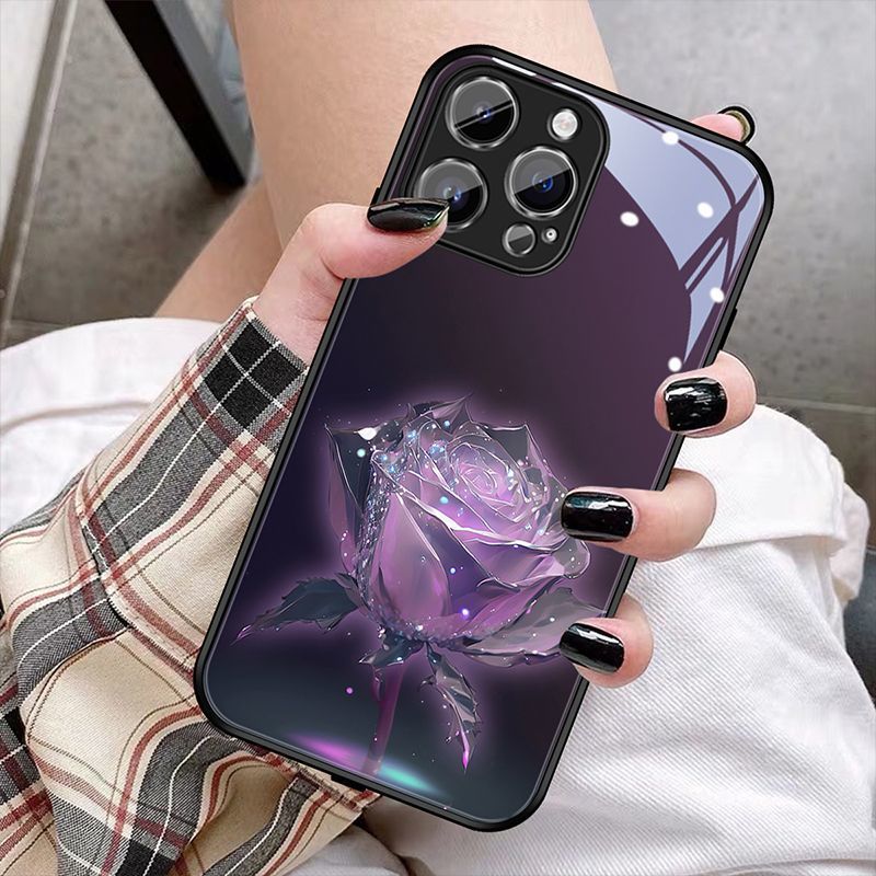 Crystal Rose Luminous Case for iPhone