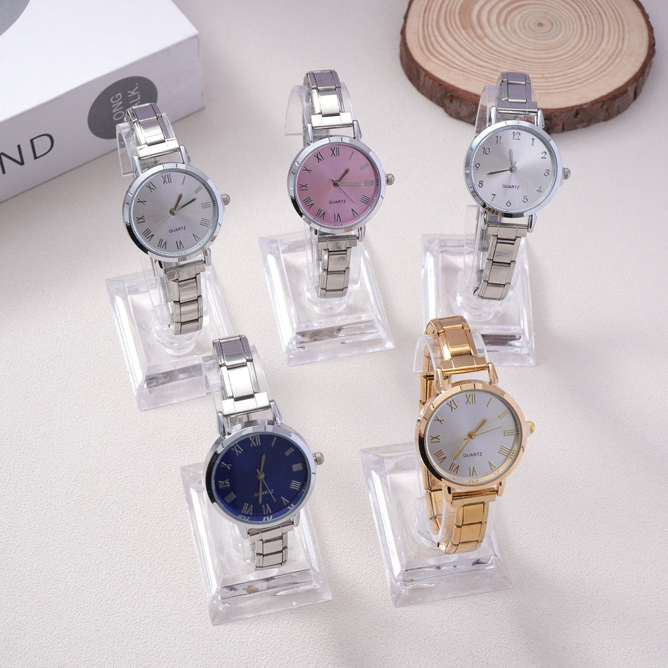 Korean Style Rhinestone Women's Quartz Watch Elegant Trend