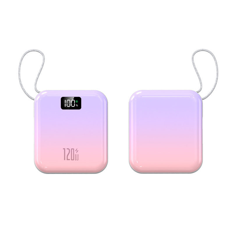 Certified Mini 20000mAh Gradient Dual-Cable Power Bank