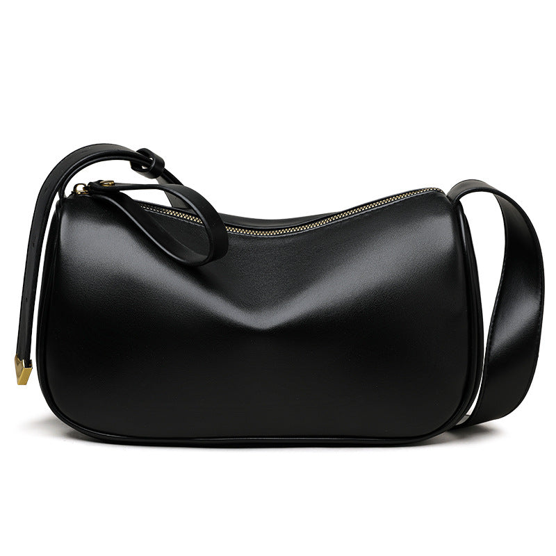 Retro Soft Leather Boston Armpit Bag for Women