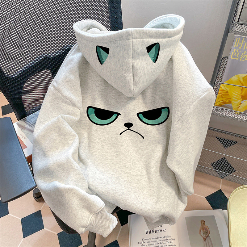 Couple Hooded Sweatshirt Velvet Thickened Casual Top