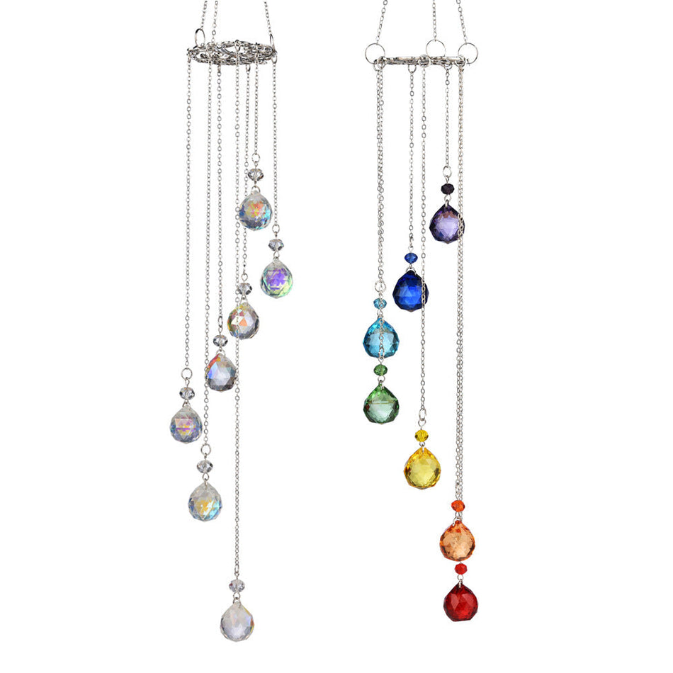 Crystal Tree of Life Suncatcher Wind Chime Garden Decor