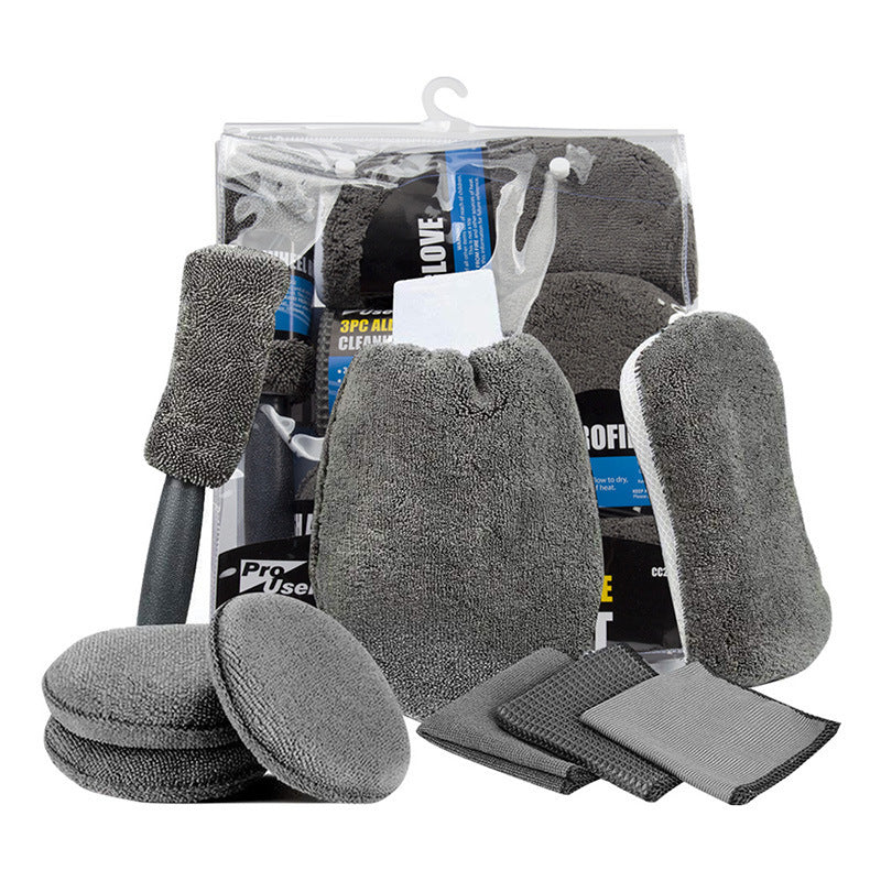 9-Piece Car Wash & Cleaning Set with Gloves & Brushes