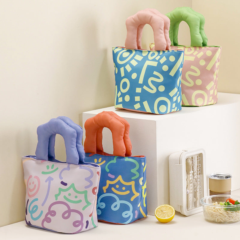Graffiti-Style Insulated Lunch Bag – Thick & Trendy for Men
