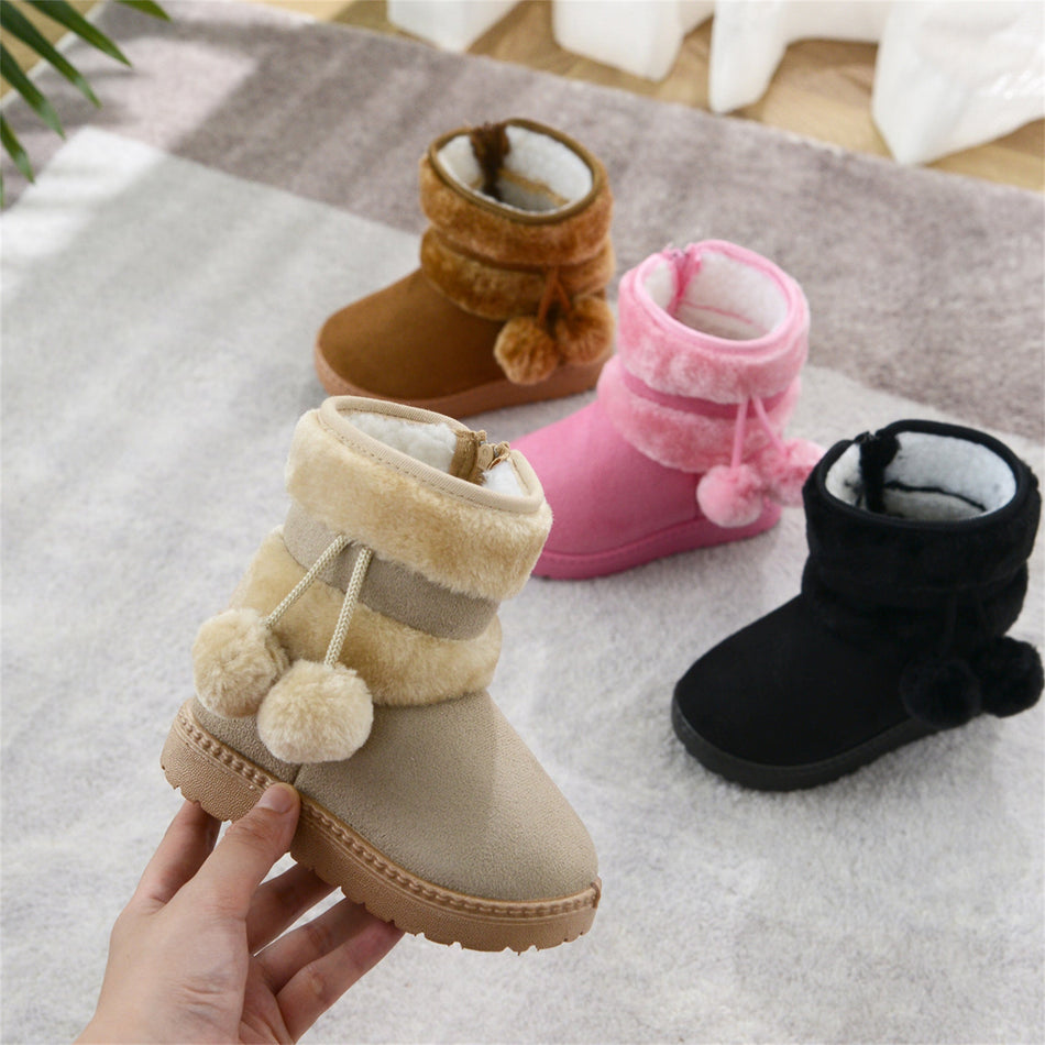 Kids’ Fur Ball Snow Boots