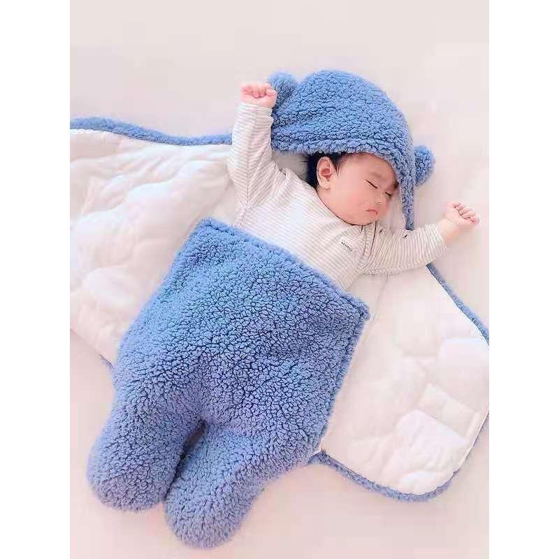 Thick Newborn Swaddle Sleeping Bag Anti Kick Blanket