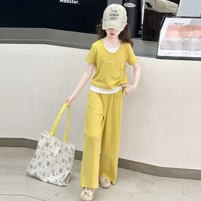 Girls Sports Two-Piece Wide-Leg Summer Set – Baby & Children's Outfits – Image 7