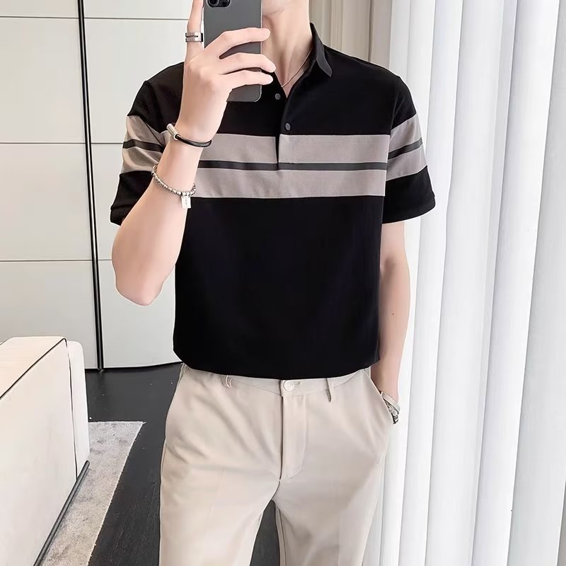Trendy Slim-Fit Artistic Men's Polo Shirt – Summer