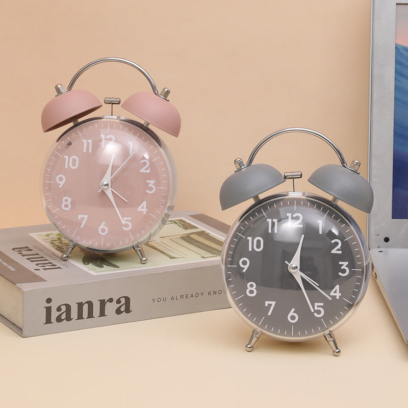4-Inch Double Bell Silent Classic Student Alarm Clock