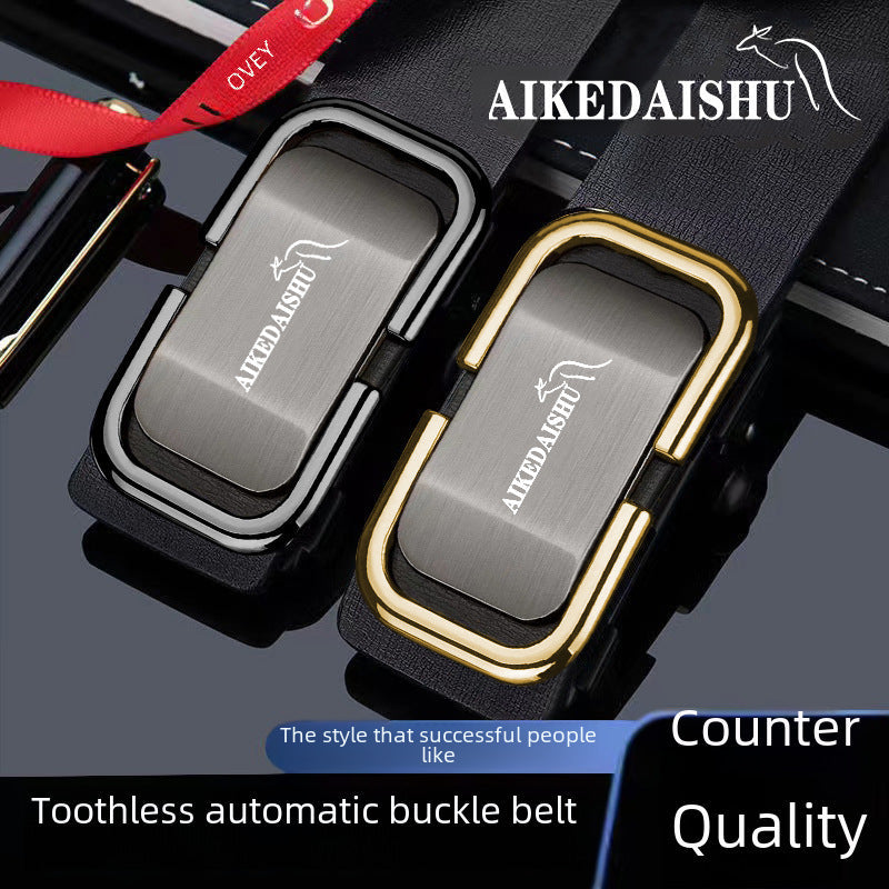 INSTOCK-Paul Genuine Leather Belt – Korean Style Automatic Buckle