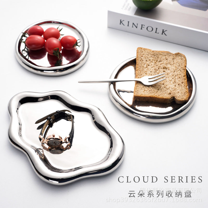 Electroplated Silver Jewelry & Display Tray