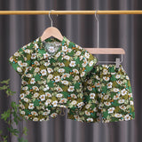 INSTOCK-children's clothing boys short-sleeved shirt floral set