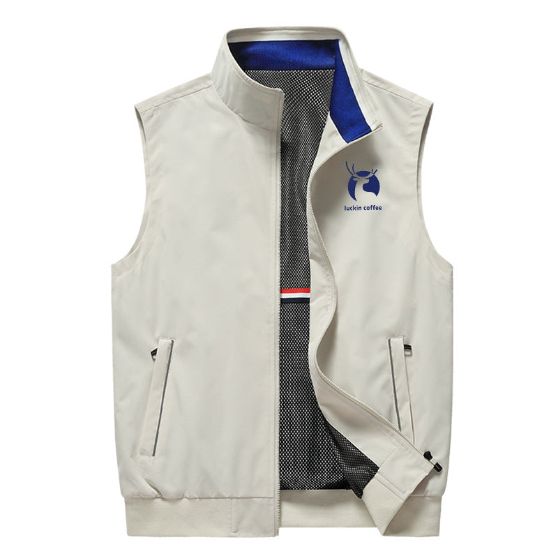 Custom Summer Work Vest – Printed Logo Promotional Waistcoat
