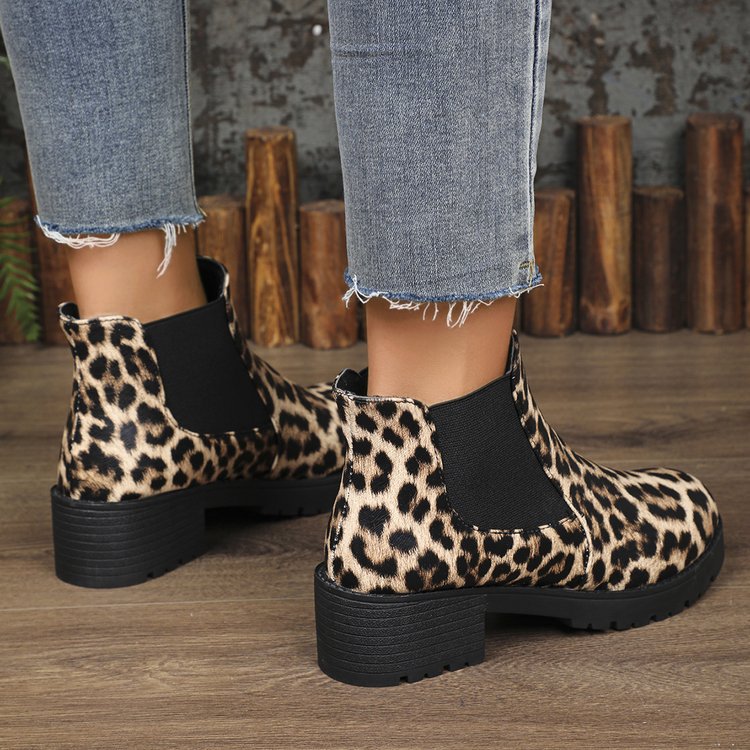 Plus Size Women’s Thick-Heel Martin Boots