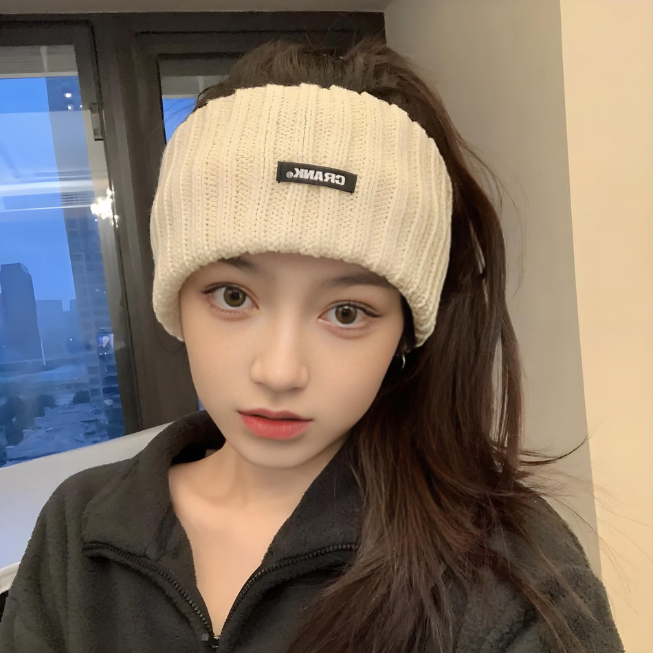 Autumn Winter Knitted Wide Edge Ear Protection Hairband Wooly