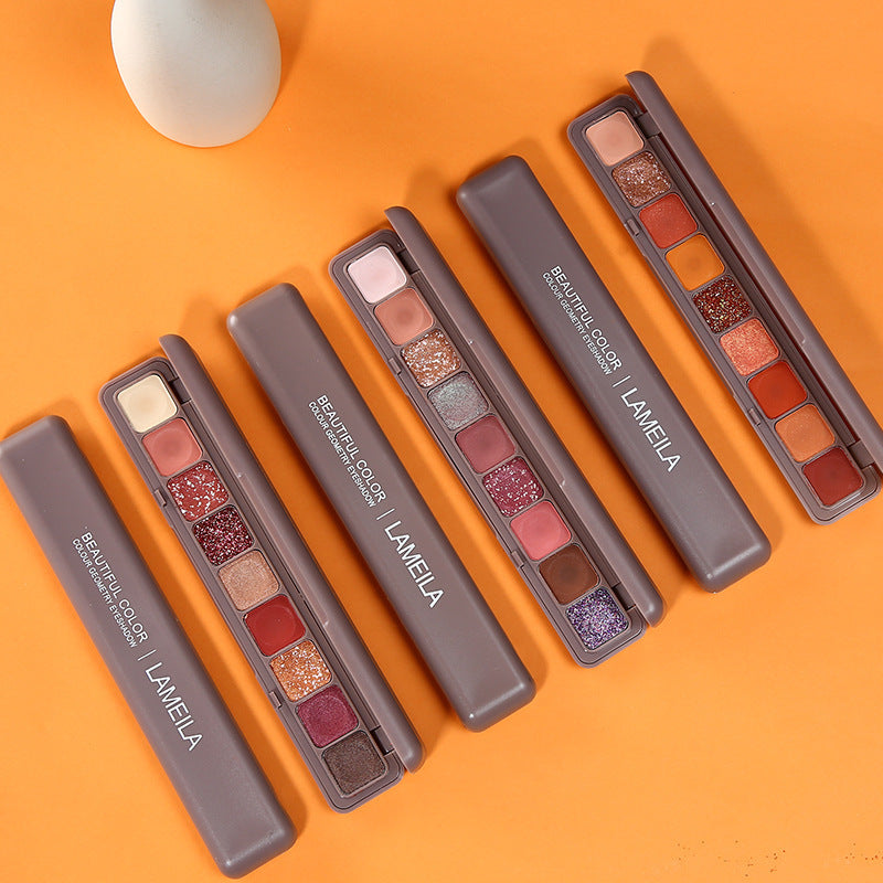 Ins Keyboard 9-Color Eyeshadow Palette – Matte & Pearlescent