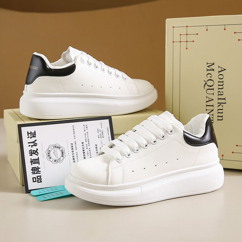 STOCK-Versatile All-Match White Sneakers for Students