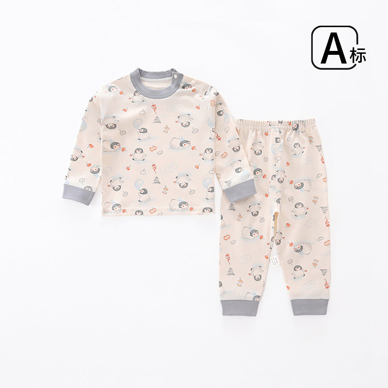 Baby Autumn Pajama Set Cotton Warm Clothes
