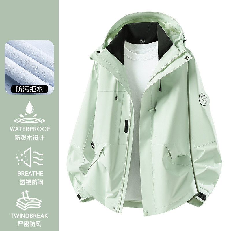 Unisex 3-in-1 Waterproof Windproof Outdoor Hiking Jacket Hooded