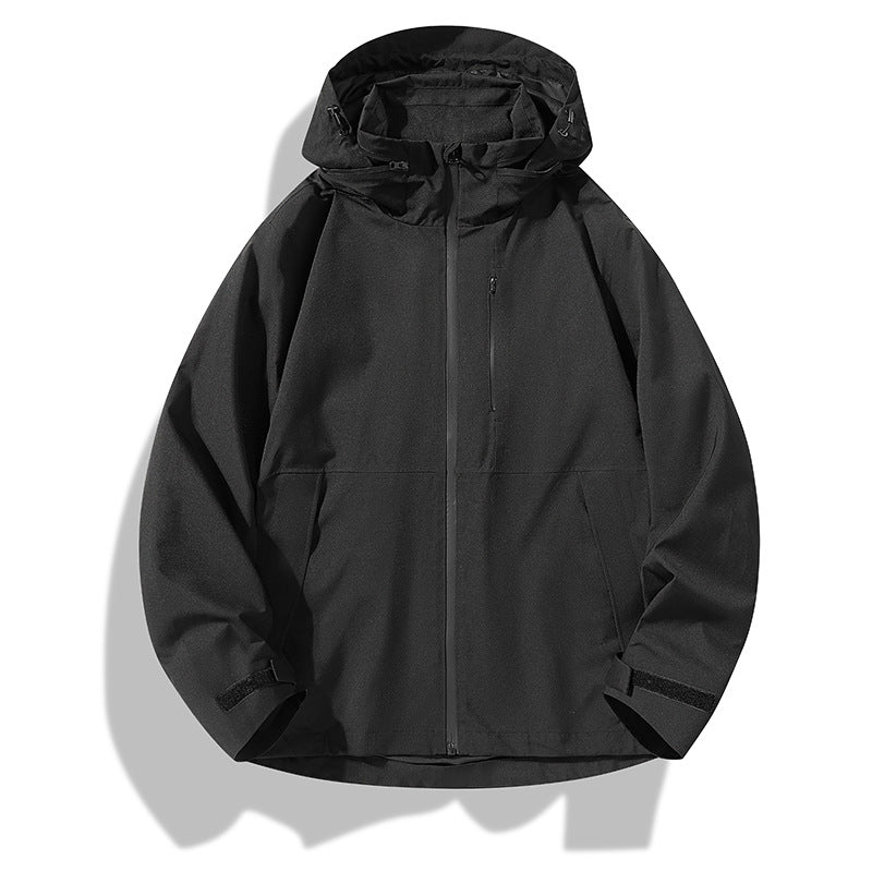 Unisex Hooded Windproof Jacket Spring Fall Hiking