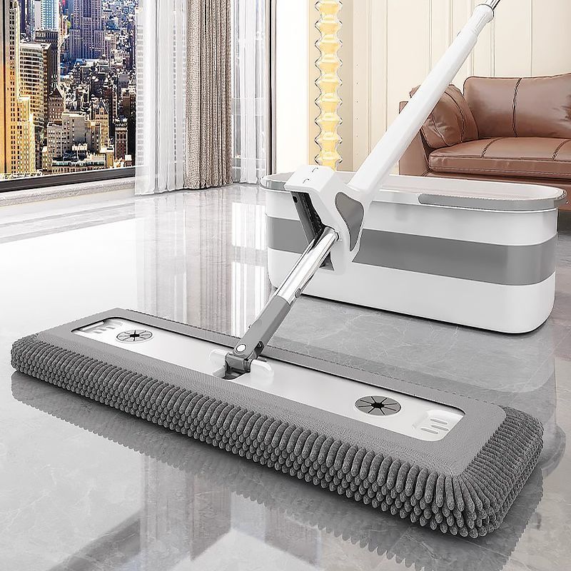 Hands-Free Flat Chenille Mop – Wet & Dry Lazy Cleaning