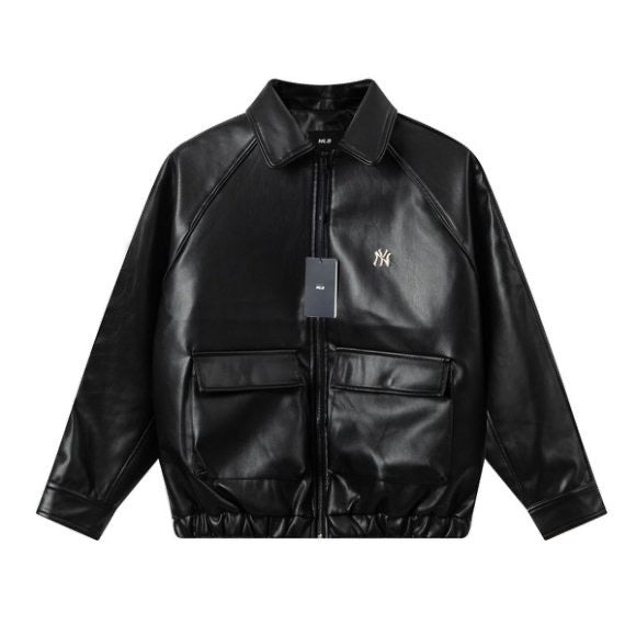 American Retro NY PU Leather Men's Jacket | Autumn Winter 2025