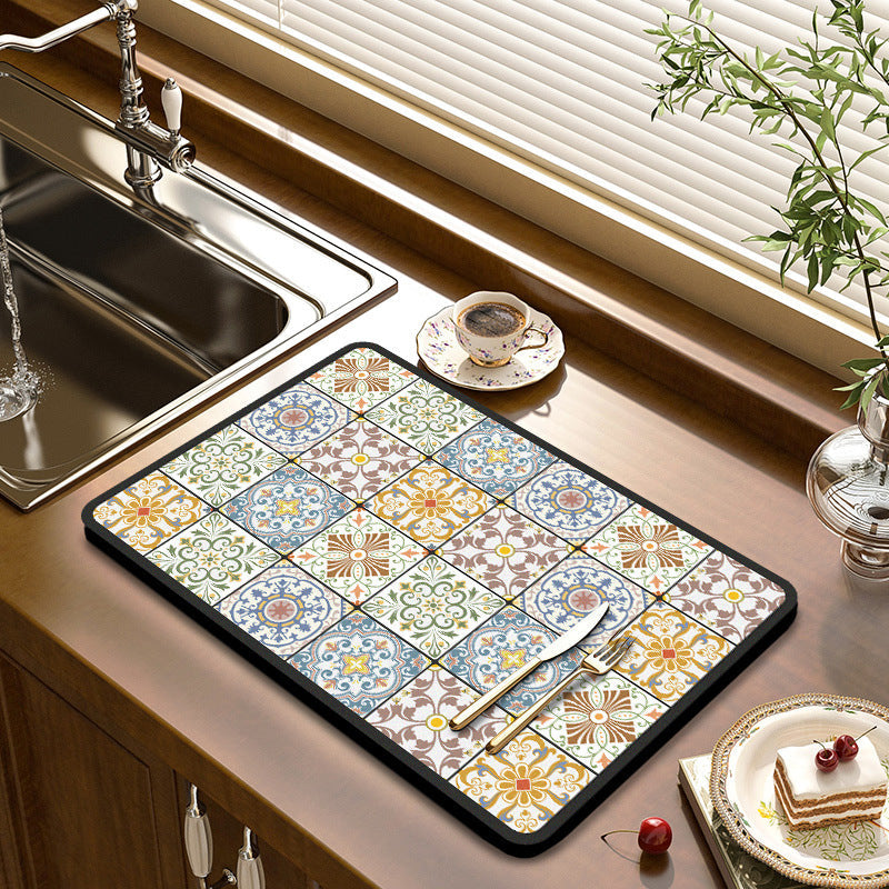 Diatom Mud Absorbent Kitchen Counter Mat
