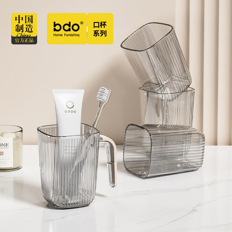 Transparent Mouthwash Cup – Korean Style Toothbrush Cup with