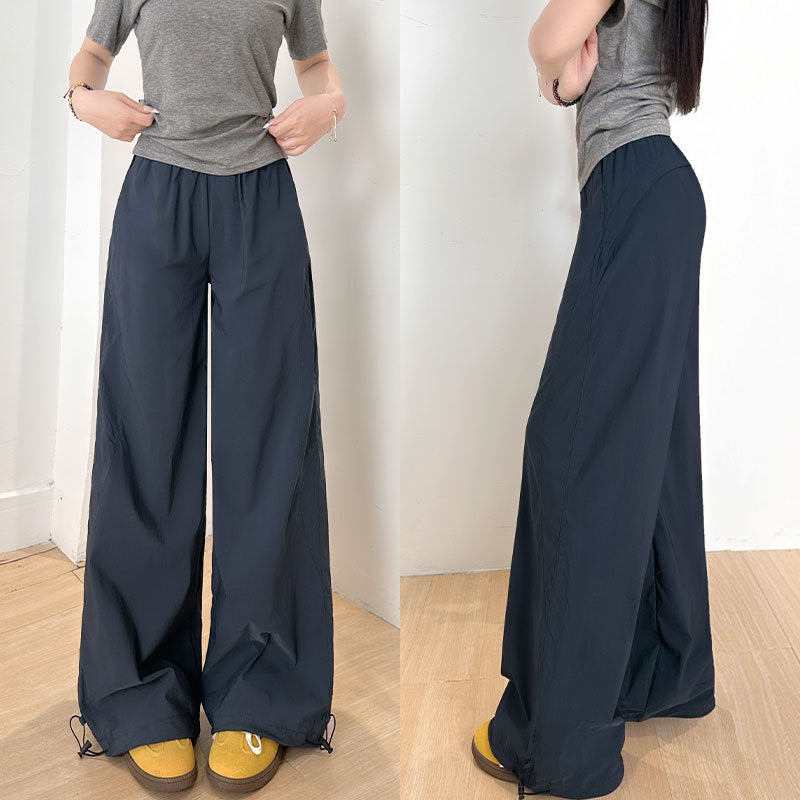 STOCK-Women’s Quick-Dry Overalls – Summer Wide-Leg Sports Pants