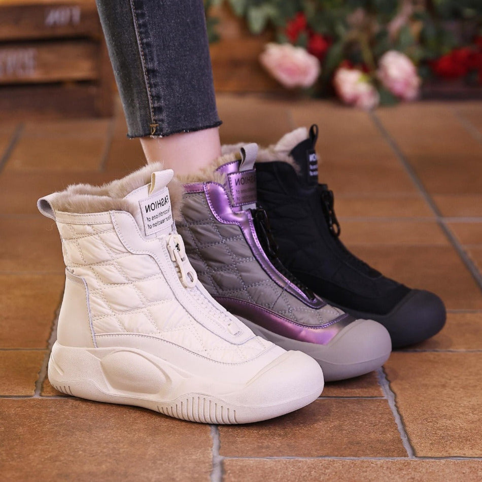 Velvet Thickened Short Snow Boots