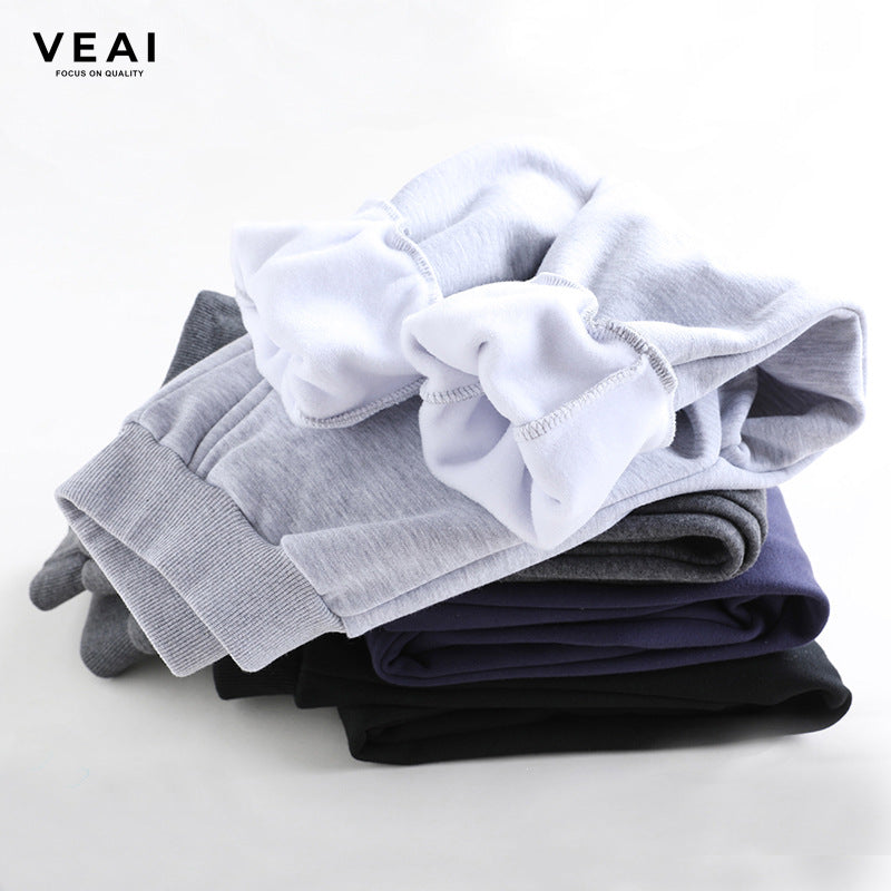 Boys Winter Fleece Lined Solid Color Sports Pants