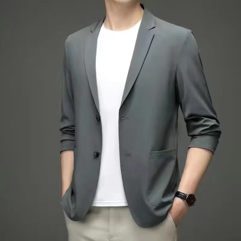 Men’s Casual Business Suit Jacket – Early Spring 2025 Style