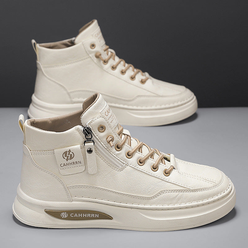 TikTok High-Top White Casual Shoes 2024