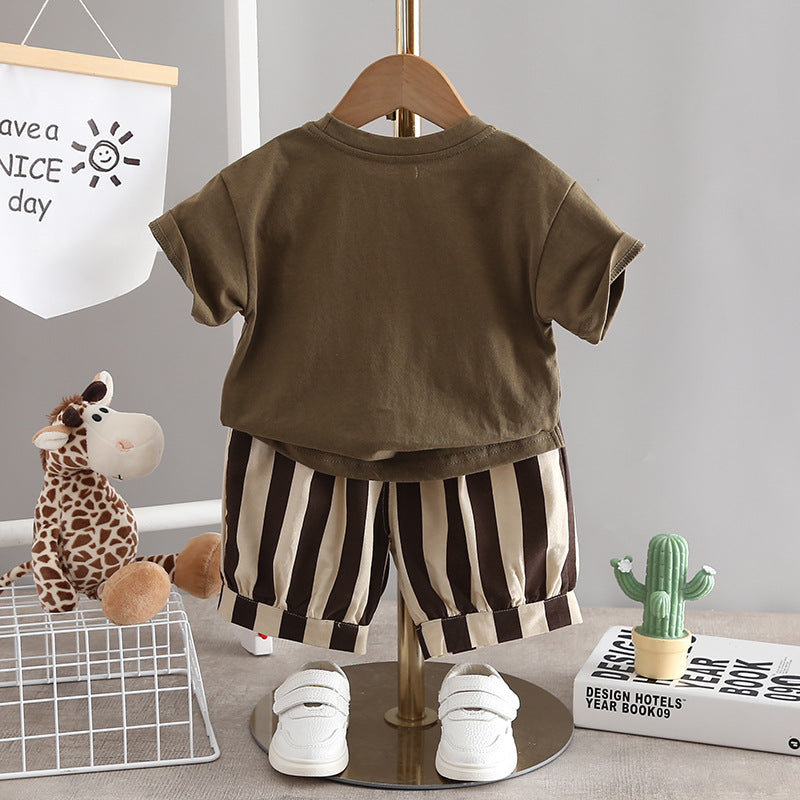 Boys’ Korean Style Summer Set – 2-Piece Outfit 2024