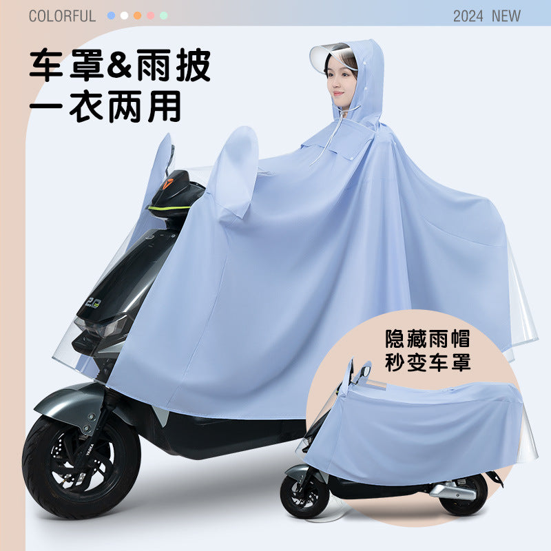 Dual-Use Motorbike Raincoat – Full-Body Waterproof Poncho