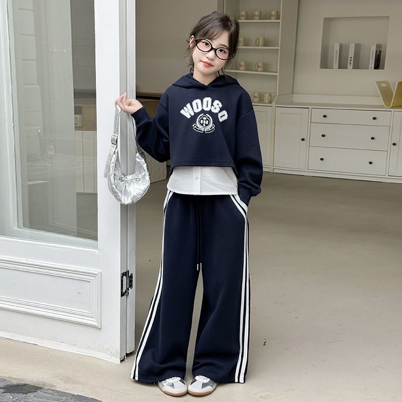 Girls Wide-Leg Set – Autumn Sweatshirt Outfit Suit – Baby & Children's Outfits – Image 6
