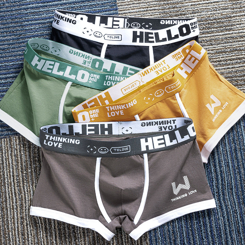 INSTOCK-PACK OF - 6 Trendy Contrast Boxer Briefs  Breathable &