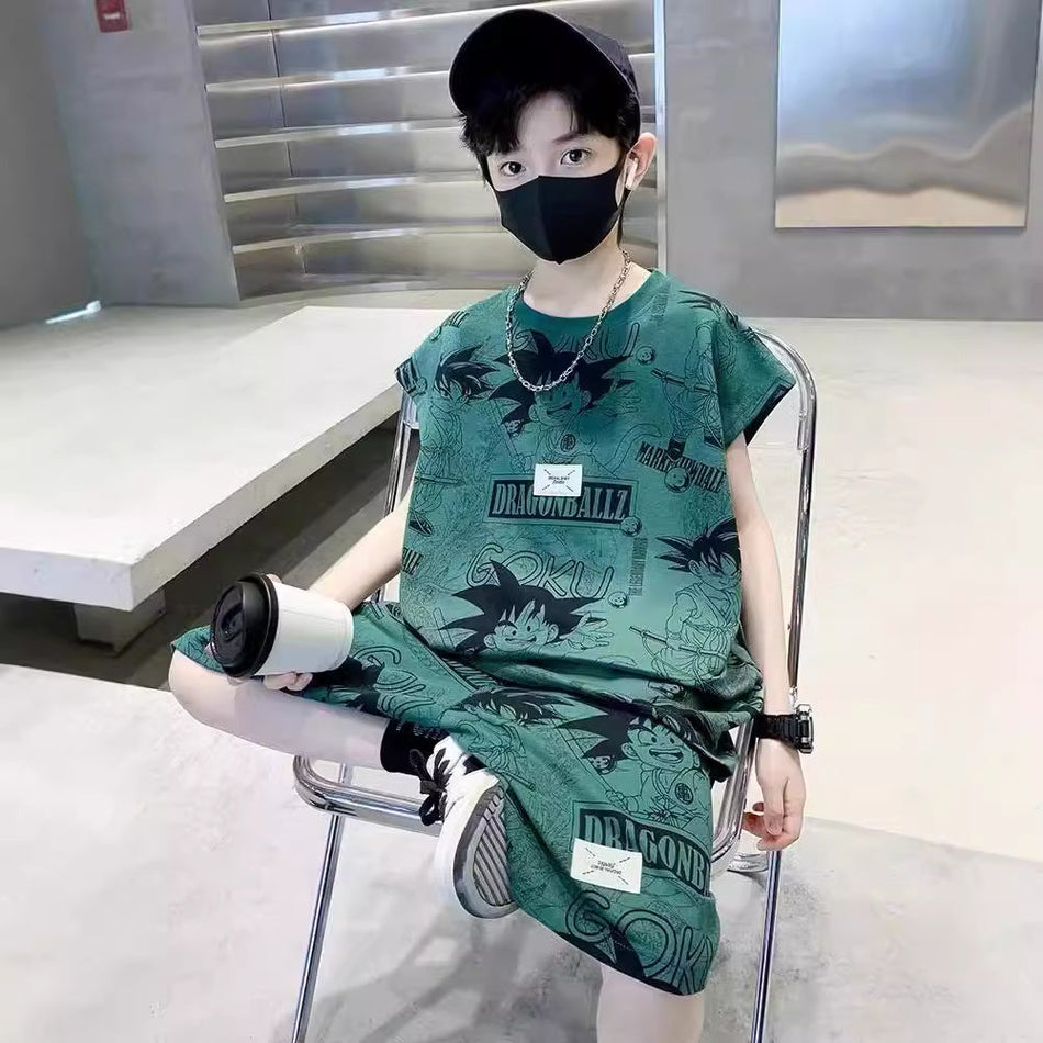 INSTOCK-Boys‚Äô Sleeveless Summer Set ‚ Trendy 2-Piece Outfit