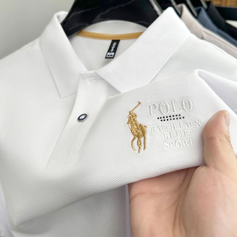 INSTOCK-Men's Polo for Office  Solid Color & Embroidered Style