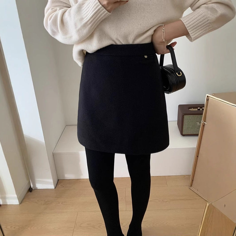 Women’s Woolen A-Line Short Skirt – Autumn Winter 2026