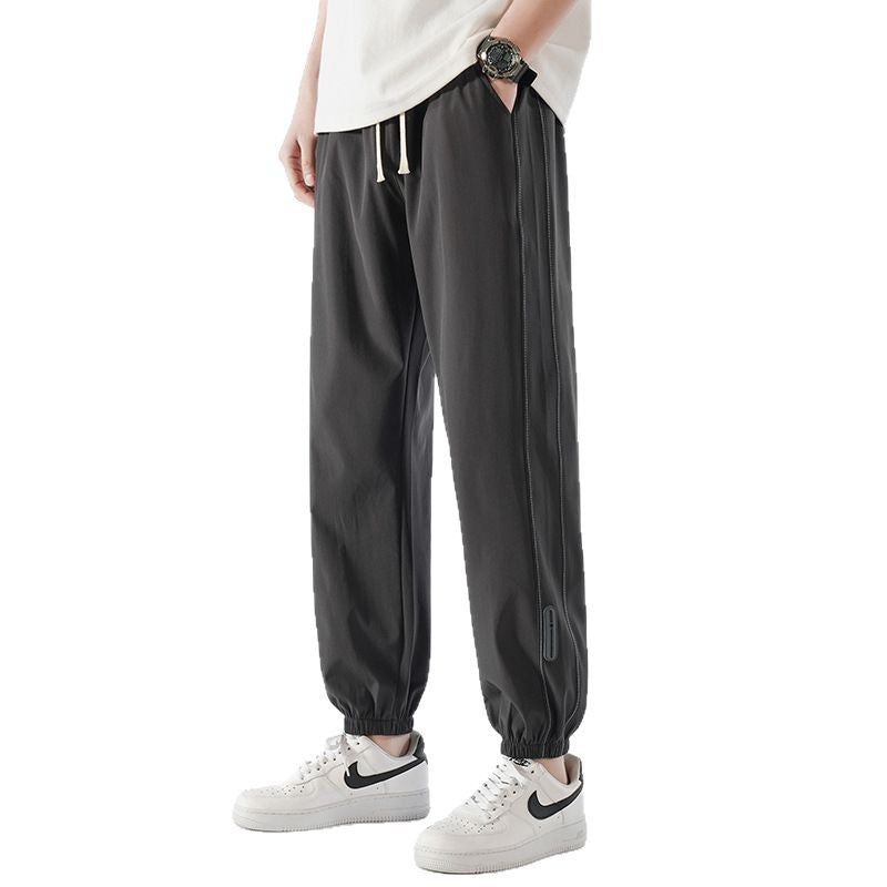 Summer Activewear Ice Silk Men’s Nine-Point Sweatpants