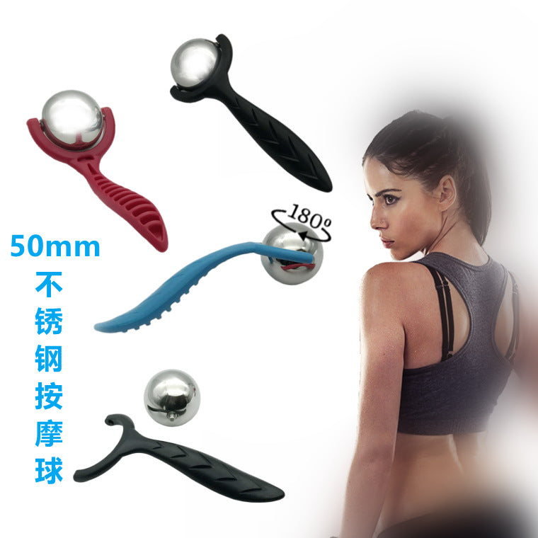 50-Handle Stainless Steel Massage Roller – Hot & Cold Face & Body
