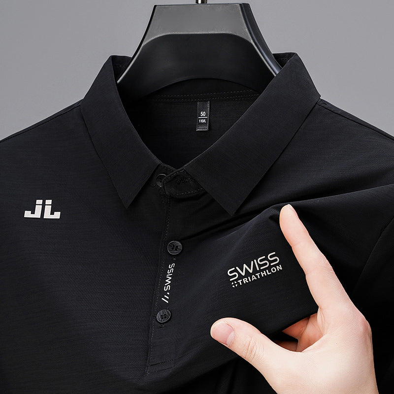 Summer Men’s Polo Shirt – Trendy Dad’s Short-Sleeve Top