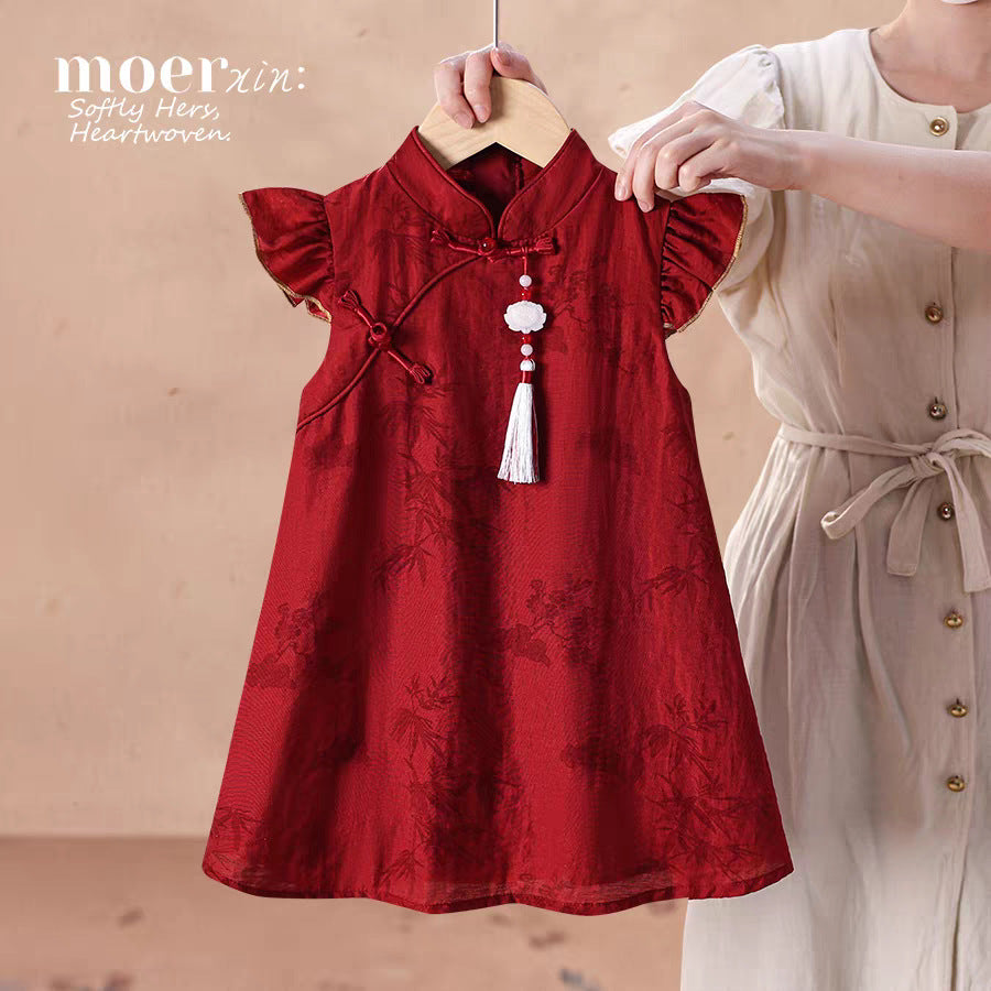 Girls Han Dynasty Cheongsam Princess Dress Summer – Summer Kids Fashion Nepal | Tudoholic